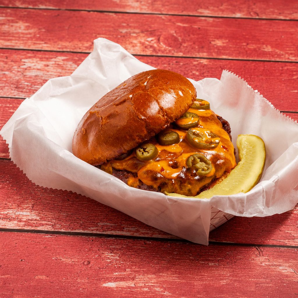 Jalapeno Cheddar Burger.